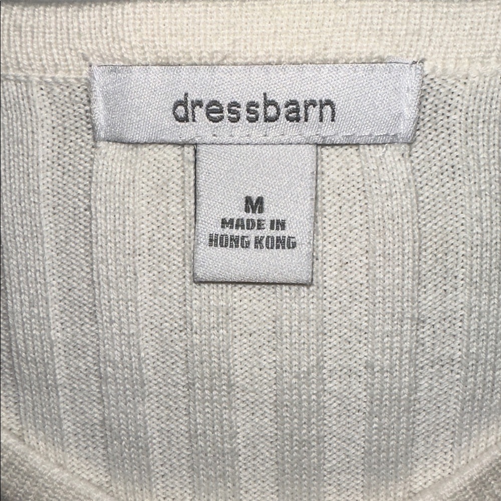 Dressbarn Ivory Knit Cardigan Size Medium. - Picture 10 of 13